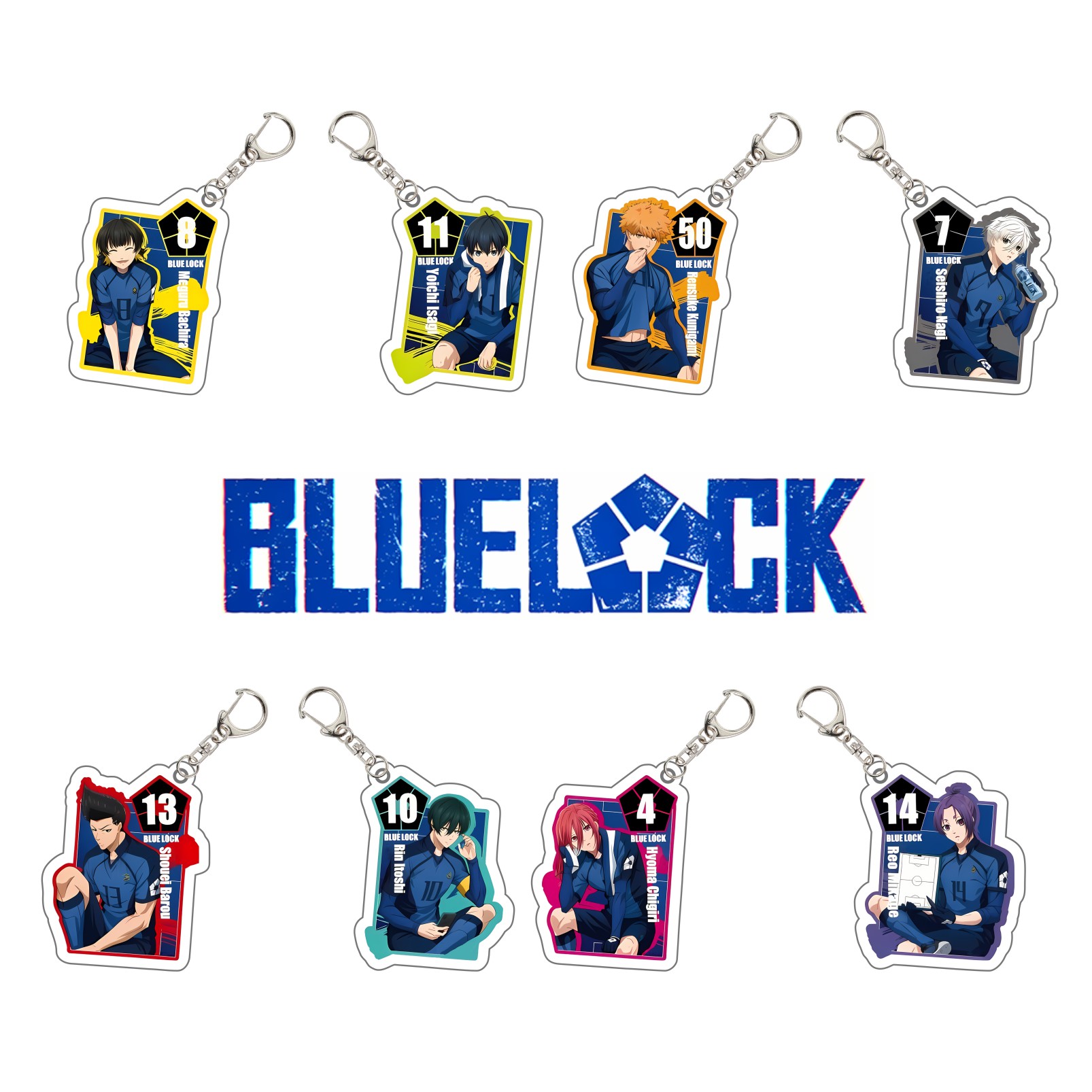 Chain Lock Combination - Futbol Anime Blue Lock Akrilik Anahtarlık